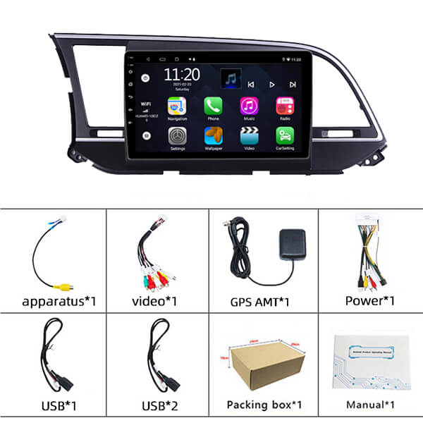 Binize 2016- 2018 Hyundai Elantra Android radio estilo tesla