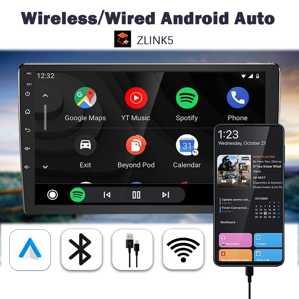 Binize 10 pulgadas inalámbrico carplay coches radio compatible con Zlink CarPlay