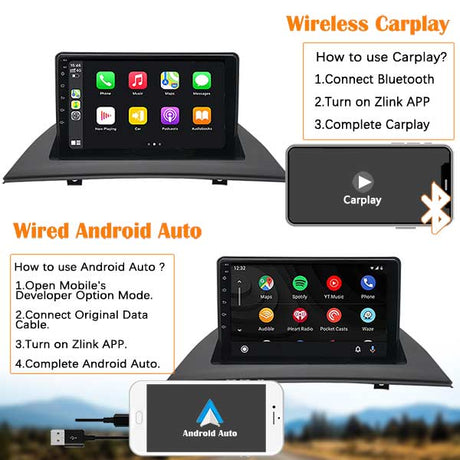 Binize BMW X3 8 Zoll Single Din Android Apple CarPlay Headunit