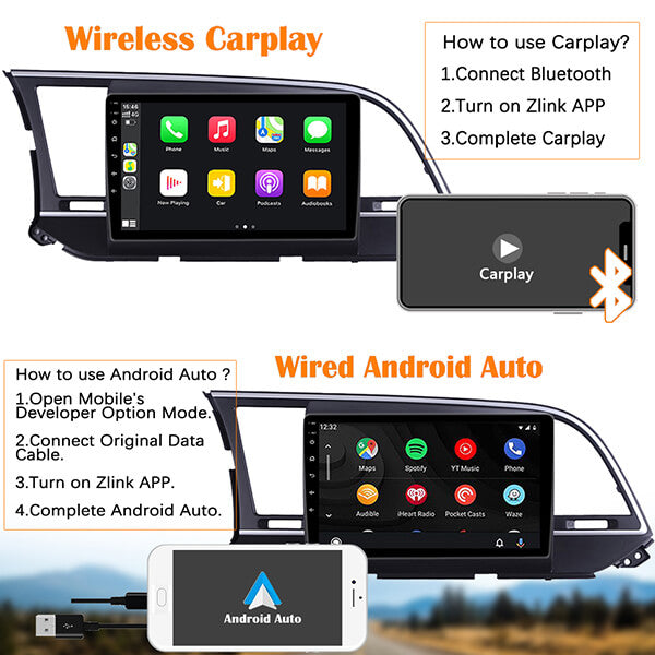 Binize 2016-2018 Hyundai Elantra with apple CarPlay Bluetooth radio