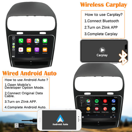 Binize 9 pulgadas 2020 Dodge Journey apple carplay radio bluetooth