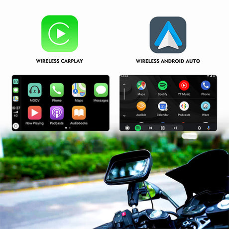 Binize - Navegador portátil inalámbrico impermeable para motocicleta CarPlay