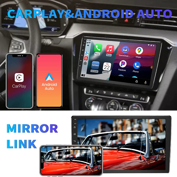 Binize 9 pulgadas doble din inalámbrico apple carplay radio de coche con AM