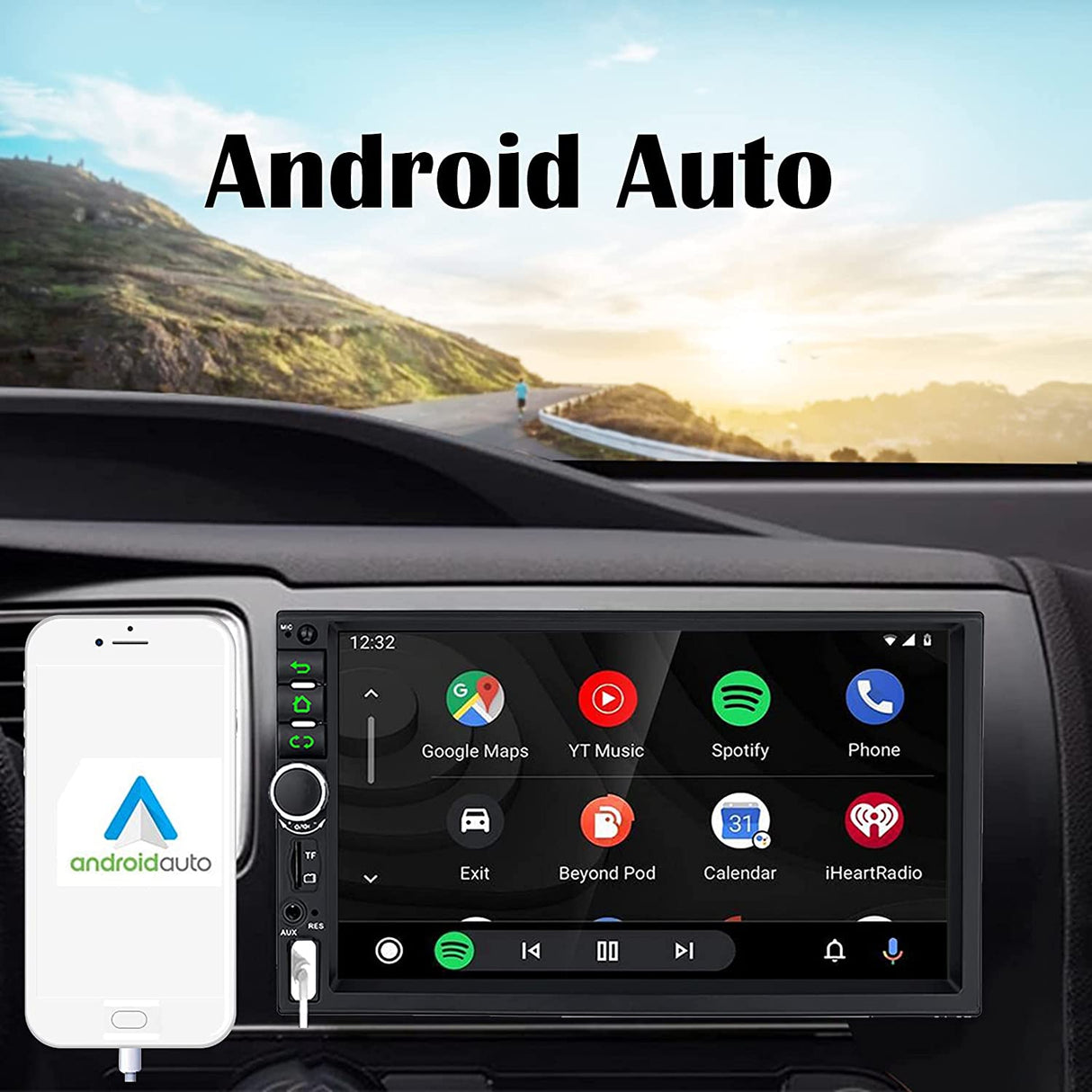 Binize 7 pulgadas Apple mapea la radio del coche con Apple CarPlay Android auto