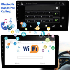 Binize 10 inch Binize 10.1 Inch Android 9.1 Best Double Din Stereo with Bluetooth/FM Radio/GPS Navigation,Support Reversing Image Input and Steering Wheel Control,Both Android and Iphones Mirrorlink,Bluetooth