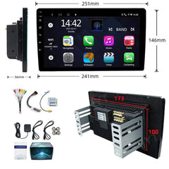 Binize 10 inch Binize Car Stereo Radio 10.1 Inch Touch Screen Double Din with Mirrorlink Car Stereo,  Android Auto Connect WIFI, Bluetooth, GPS, Android System, 1G/2G RAM, Quad-core A7 Processor 1300MHz CPU