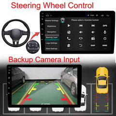 Binize 10 inch Binzie Android 10 Car Radio with Apple Carplay and Android Auto, 10 Inch Touch Screen Double Din Multimedia ,AM,FM,RDS,DSP,GPS Navigation,Bluetooth,Wifi,Backup Camera Input,Mirror Link