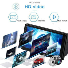 Binize 7 INCH Binize 7 Inch Back up Camera Car Stereo 2 Din Android 9.1 EQ Setting with Hifi Effect, Bluetooth Music, FM Radio, Backup Camera Input, Built-In Mic, Build-In DVR,1024*600 Px, Mirror Link