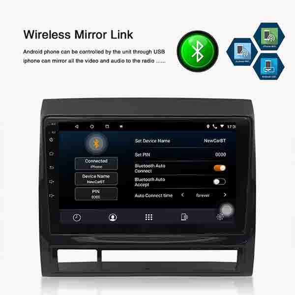 Binize 9 inch 05-13 Toyota Tacoma Android Head Unit 9 Inch Touch Screen Double Din with Mirrorlink Car Stereo, Android Auto Connect WIFI, Bluetooth, GPS, Android System, 1G/2G RAM, Quad-core A7 Processor 1300MHz CPU Car Radio