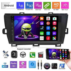 Binize 9 inch 09-13 Toyota Prius Head Unit 9 Inch Head Unit Android System Car radio Touchscreen Apple Carplay/Android Auto/MP5 Player/Car Radio Receiver, Bluetooth, FM, Support reversing Image Input/Brake Prompt/Steering Wheel Control/Video Output 202108060055