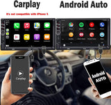 Binize Renewed 7 Inch Double Din CarPlay Radios with Bluetooth