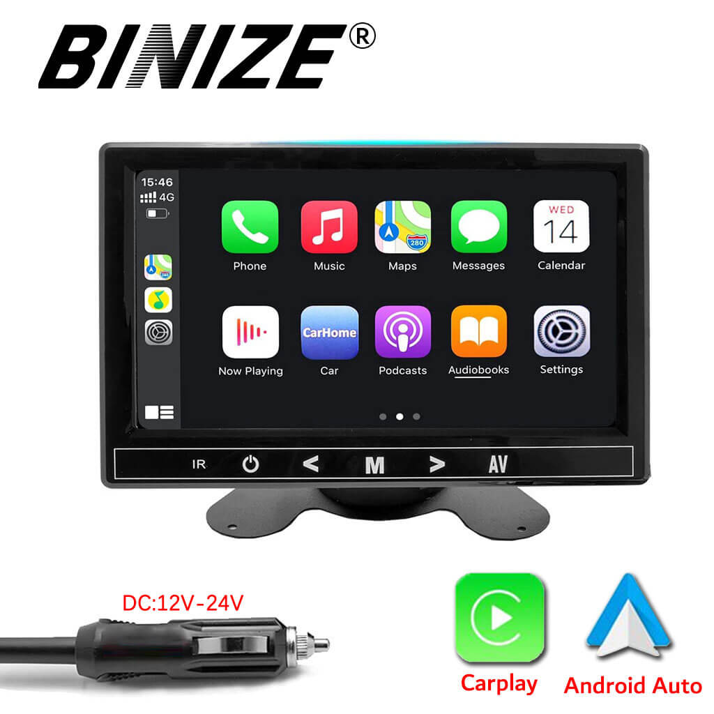 Binize Portable Radio GPS Navigation Compatible with CarPlay & Android AUTO