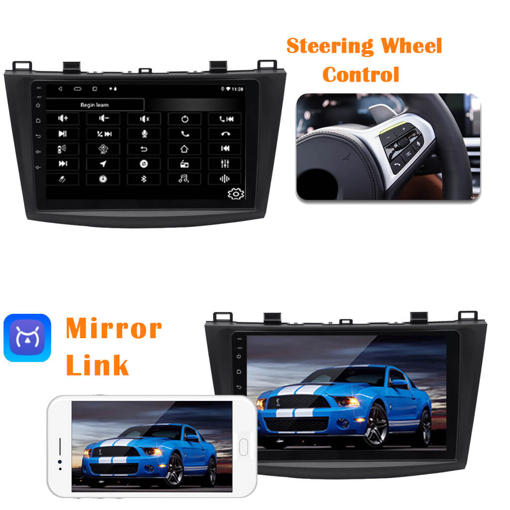 Binize 9 Inch 2Din Android Car Radio for the 2011 - 2019 Mazda 3