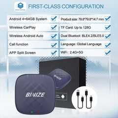 Binize Mini Android 12 Car Box Designed for Factory Car Head Unit
