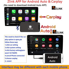 Binize Renewed 10 Inch 2 Din Wireless CarPlay Android Car Radio